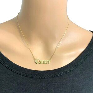 Cancer Zodiac Gold Necklace For Women With Elegant Design & Adjustable Chain